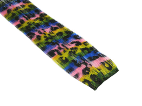 Clip-In Extensions - Rainbow Stripe / Black Leopard 12" (pack of 2)