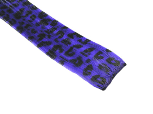 Clip-In Extensions - Violet / Black Leopard 12" (pack of 2)