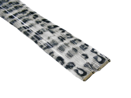 Clip-In Extensions - White / Black Leopard 12" (pack of 2)