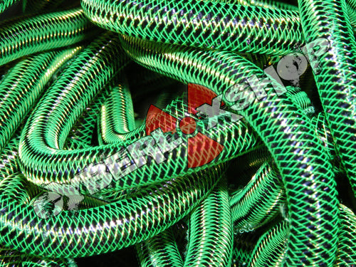 Tubular Crin - Mini - Neon Green with Black Metallic (5 yds)