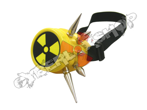 Mono Goggles - Banana Yellow with Cyber Spikes / Radiation Hazard
