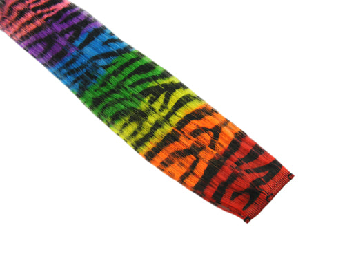 Clip-In Extensions - Neon Rainbow / Black Tiger Zebra Print 12" (pack of 2)