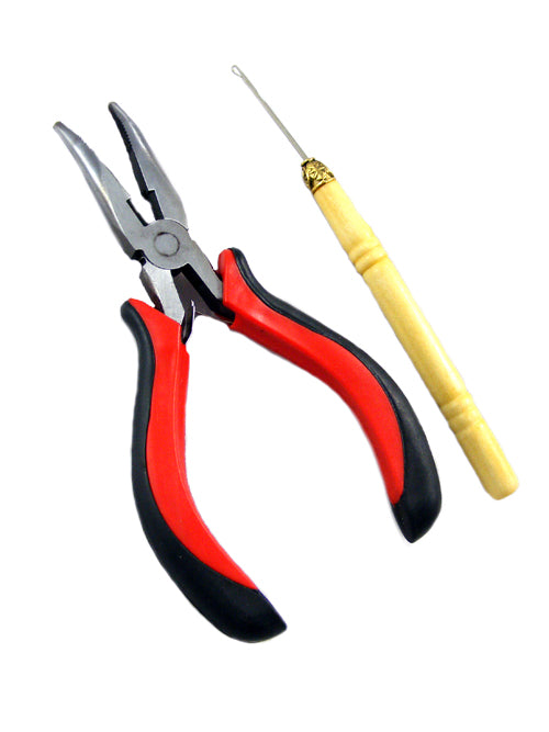 Hair Extension Pliers & Micro Needle Hook Tool