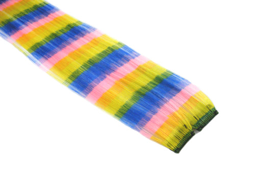 Clip-In Extensions - Rainbow Stripe 12" (pack of 2)