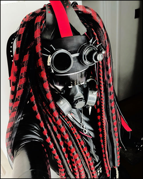 Red Predator Cyberlox Wig