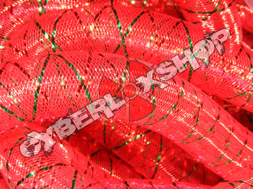 Tubular Crin - Large - Red Non-Metallic with Thread (5 yds)