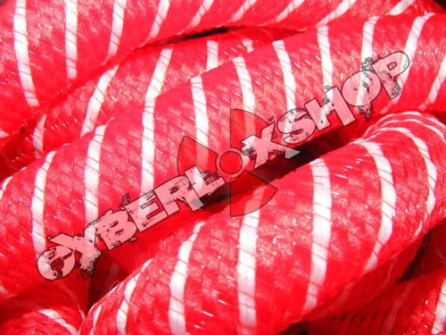 Tubular Crin - Large - Red Yarn with White Thread (5 yds)