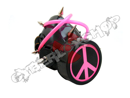 Cyber Respirator - Black / Pink Tubing / Peace