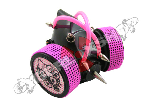 Cyber Respirator - Black / UV Pink Tubing / Steam Kitty
