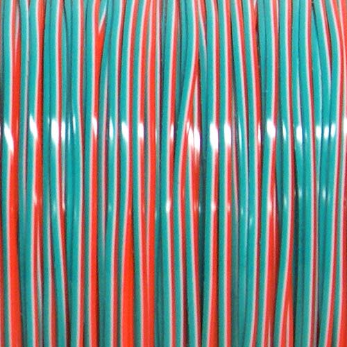Rexlace - 100 Yard Spool - Treslace Neon Orange / White / Turquoise