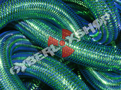 Tubular Crin - Large - Royal Non-Metallic with Emerald Metallic (5 yds)
