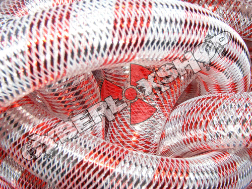 Tubular Crin - Large - Silver Red Stripe (5 yds)