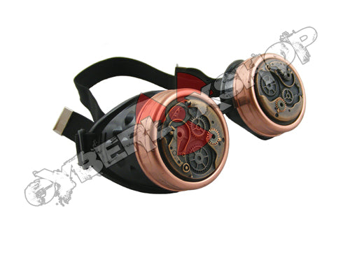 Cyber Goggles - Steampunk Antique Copper Watch Movement