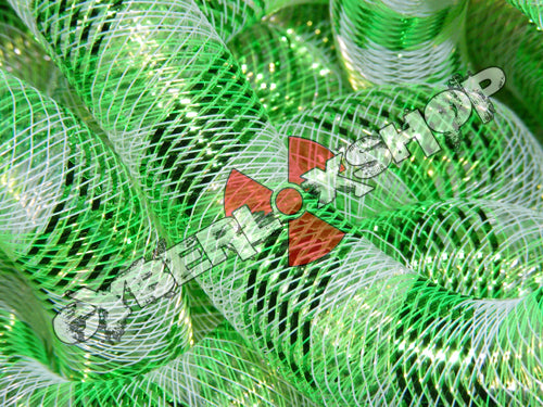 Tubular Crin - Large - White Kiwi Metallic Stripe (5 yds)