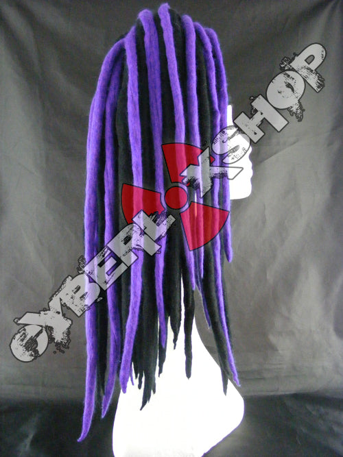 Rosa (Black / Violet) Wool Dread Falls
