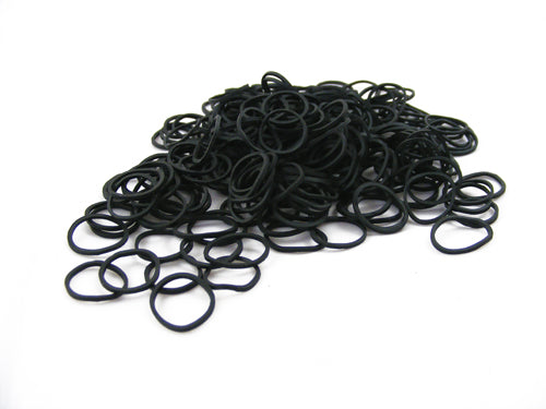 Pack of 250 Mini Rubber Bands (Black)