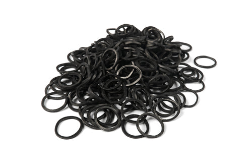 Beauty Town - Pack of 250 Mini Rubber Bands (Black)
