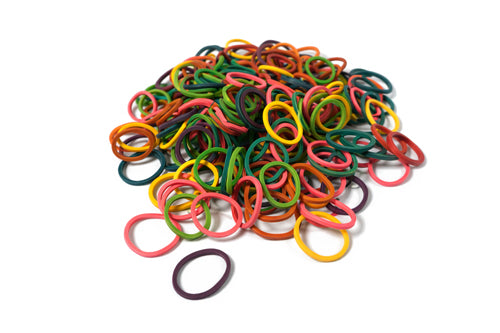 Beauty Town - Pack of 250 Mini Rubber Bands (Multi Colour)