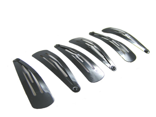Metallic Black Hair Clips / Sleepies