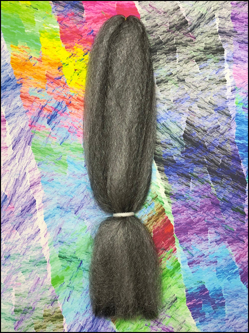 CyberloxShop Classic Kanekalon Jumbo Braid - #44 Gun Metal Grey