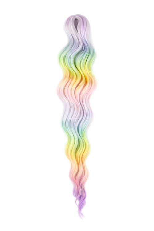 Anna Wave Braiding Hair - Glitch Frozen Rainbow