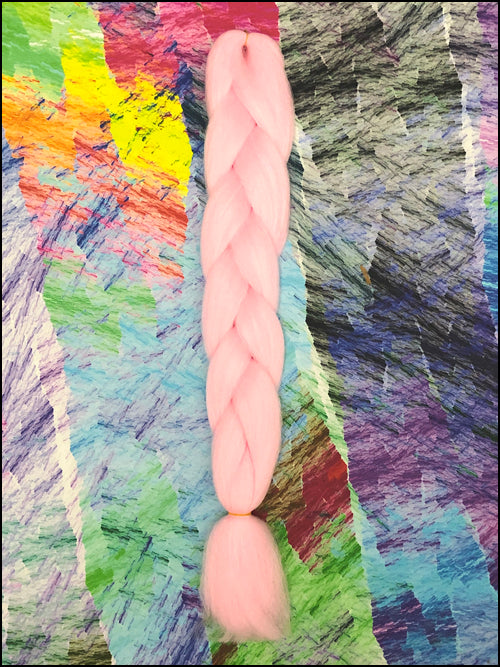 CyberloxShop Glow In The Dark Jumbo Braid - Cotton Candy
