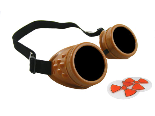 Cyber Goggles - Dark Caramel - Includes FREE Lense Design Inserts!