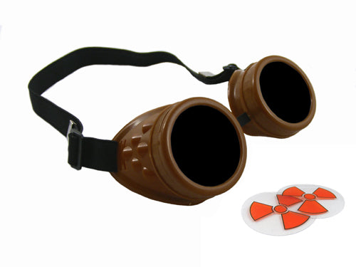 Cyber Goggles - Chocolate Brown - Includes FREE Lense Design Inserts!