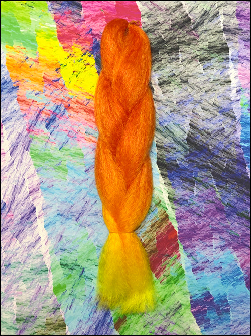 CyberloxShop Infinitique Kanekalon Jumbo Braid - Fire Orange (Transitional)