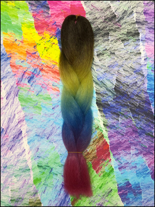 CyberloxShop Infinitique Kanekalon Jumbo Braid - Natural Rainbow (Transitional)