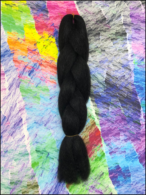 CyberloxShop Infinitique Kanekalon Jumbo Braid - #1B Off Black
