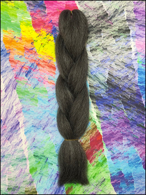 CyberloxShop Infinitique Kanekalon Jumbo Braid - Dark Gun Metal