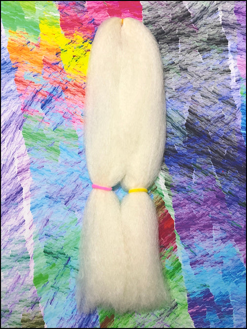 Jazzy Kanekalon Jumbo Braid - #1001 White Blonde