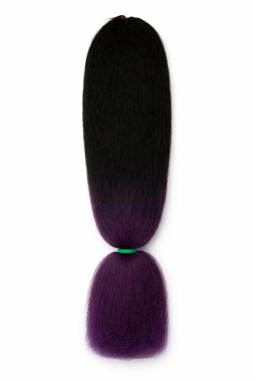 Jazzy Kanekalon Jumbo Braid - 2 Tone - #1B Off Black / Deep Purple