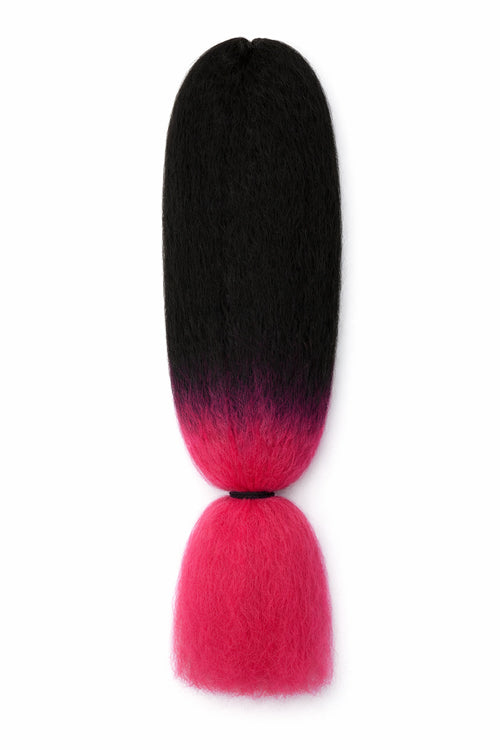 Jazzy Kanekalon Jumbo Braid - 2 Tone - #1B Off Black / Neon Pink