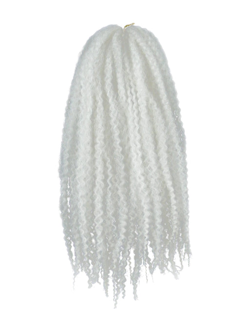 CyberloxShop Marley Braid Afro Kinky - Silver White