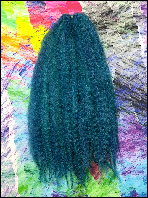 CyberloxShop Marley Braid Afro Kinky - Petrol Blue (Silky)