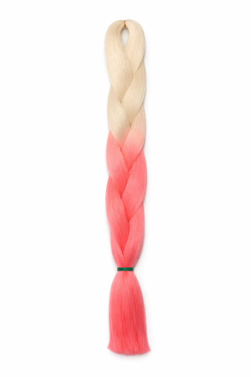 CyberloxShop Transitional Kanekalon Jumbo Braid - Blonde / Neon Pink