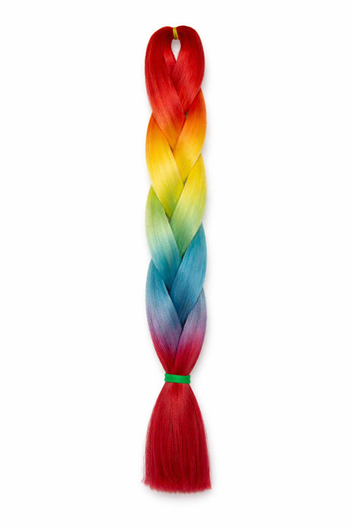 CyberloxShop Transitional Kanekalon Jumbo Braid - Candy Rainbow