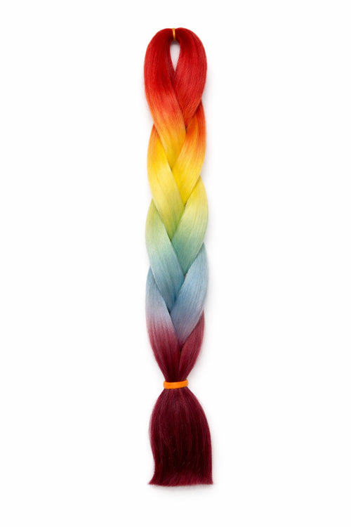 CyberloxShop Transitional Kanekalon Jumbo Braid - Rainbow