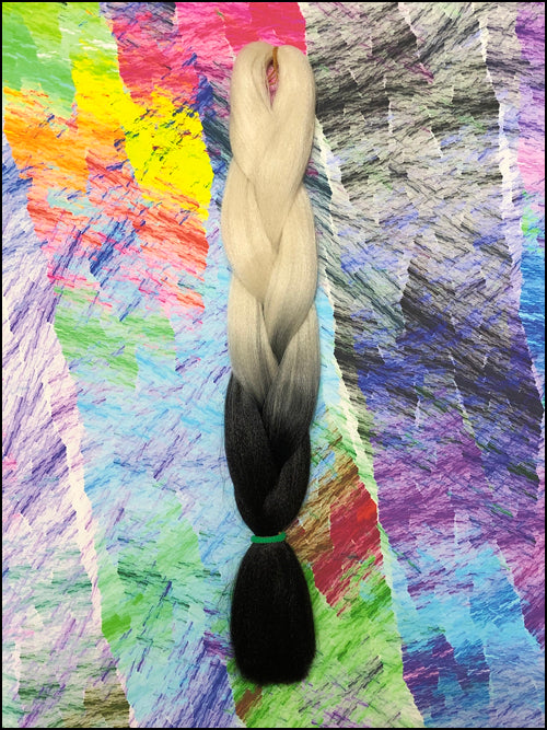 CyberloxShop Transitional Kanekalon Jumbo Braid - Blonde / Black